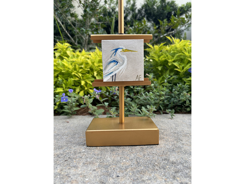 Blue Heron Square Ornaments